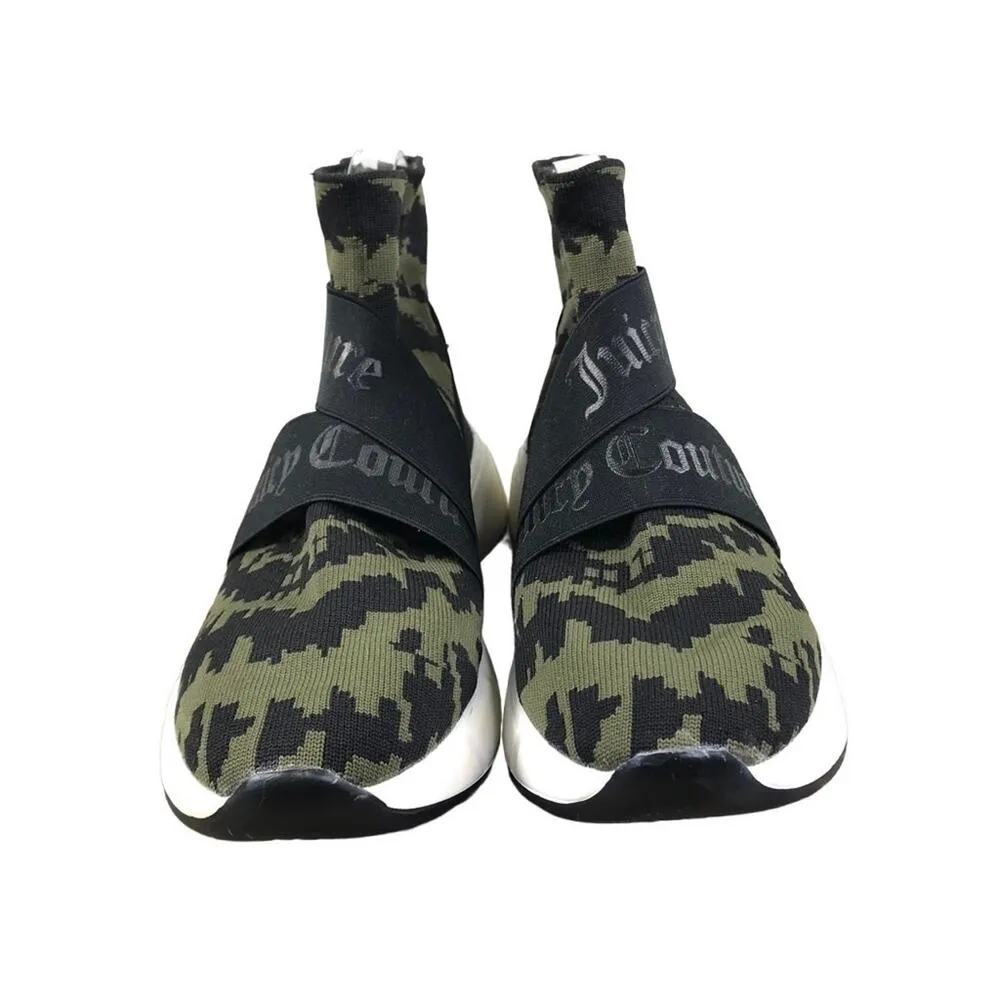 JUICY COUTURE Knit Sneaker Women 8.5 Ariella Khaki Gorpcore Grunge Outdoor Boho - Image 3