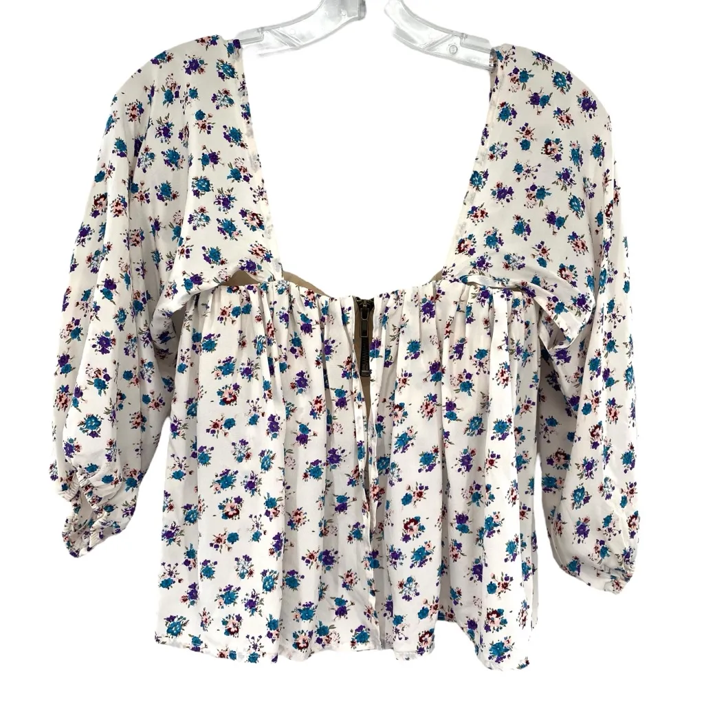 Stone Cold Fox Floral Smocked Peasant Top Cottagecore - Image 6