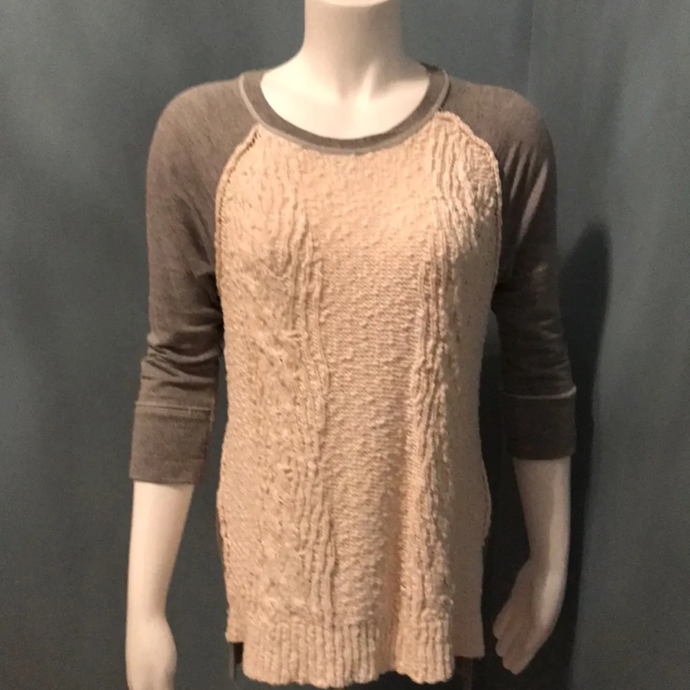 ANTHROPOLOGIE Dolan Parknit Gray & Cream Sweater - Image 5
