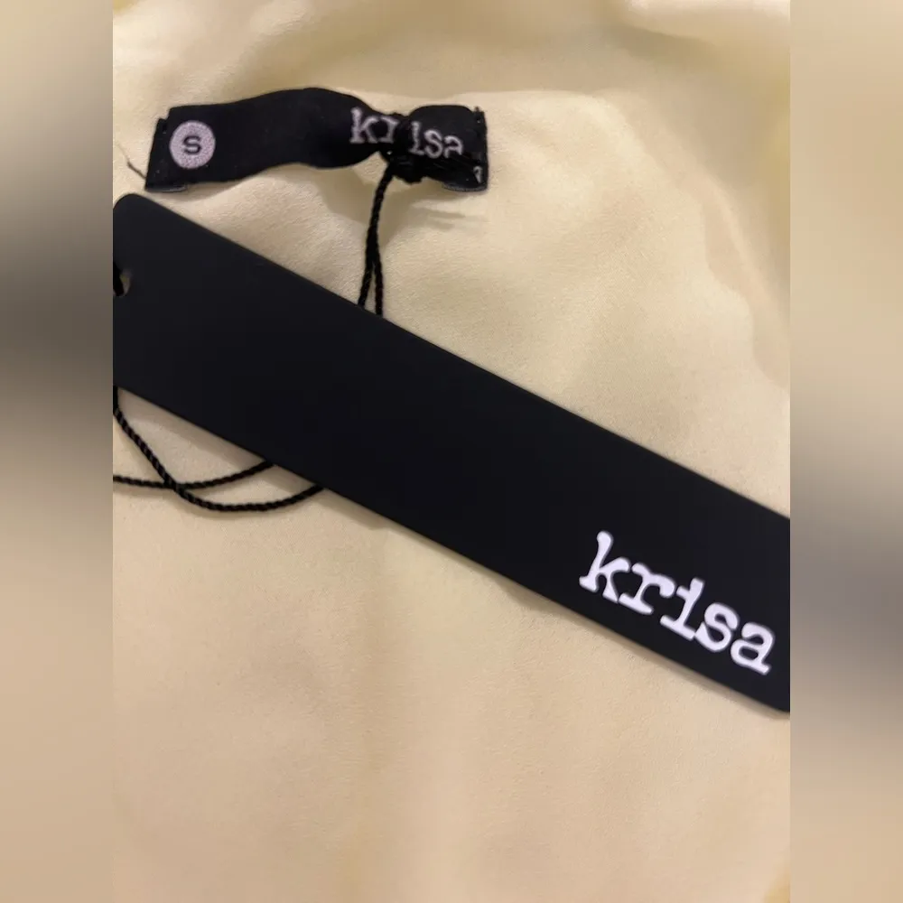 NWT KRISA Boa Midi Skirt in Yellow Size Small - Image 4