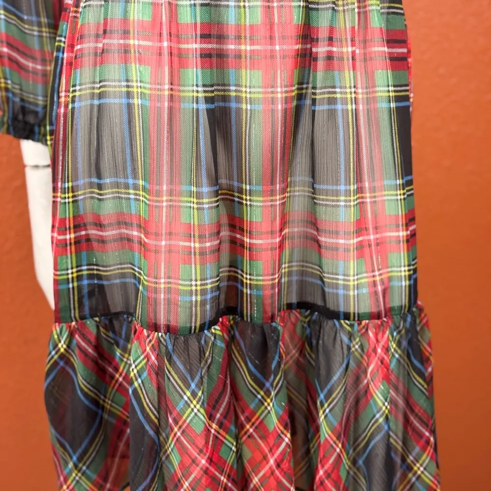 J Crew Cinched-waist dress in Stewart tartan Size small. A9 - Image 7