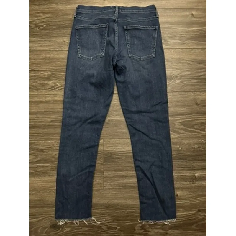 Agolde Sophie High Rise Raw Hem Blue Jeans Crop Skinny Stretch size 28 - Image 7