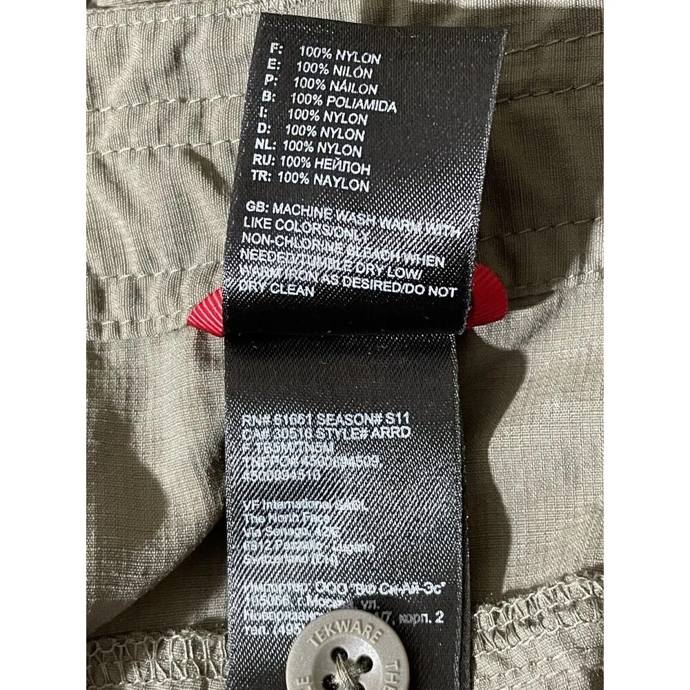 North Face Women's Hiking Pants Size 4 Beige Roll Tab Convertible Pant Pockets - Image 10