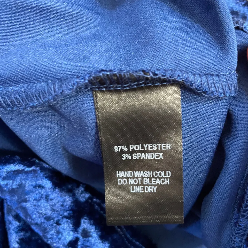 NWT Lulus Solo Album Blue Velvet Open Cross Back Mini Skater Dress - Sz M 💚🎀 - Image 13