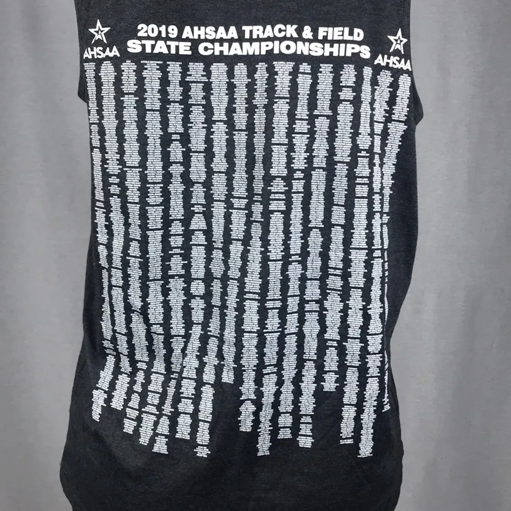AHSAA 2019 State Championships Track & Field Size Medium New Without Tag Gray - Image 2