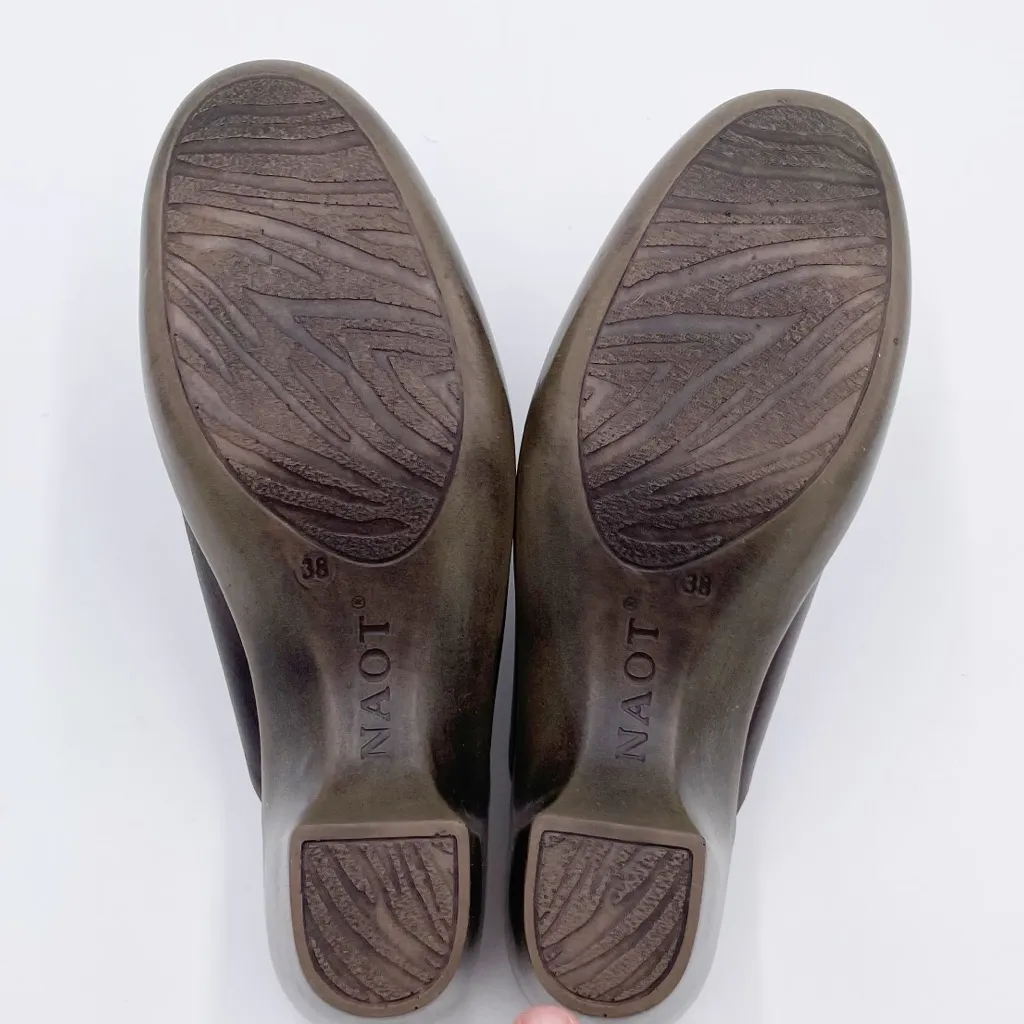 NAOT Eden Dream Leather Mule Clog Deep Brown Purple Women's Size 38 US Size 7 - Image 8