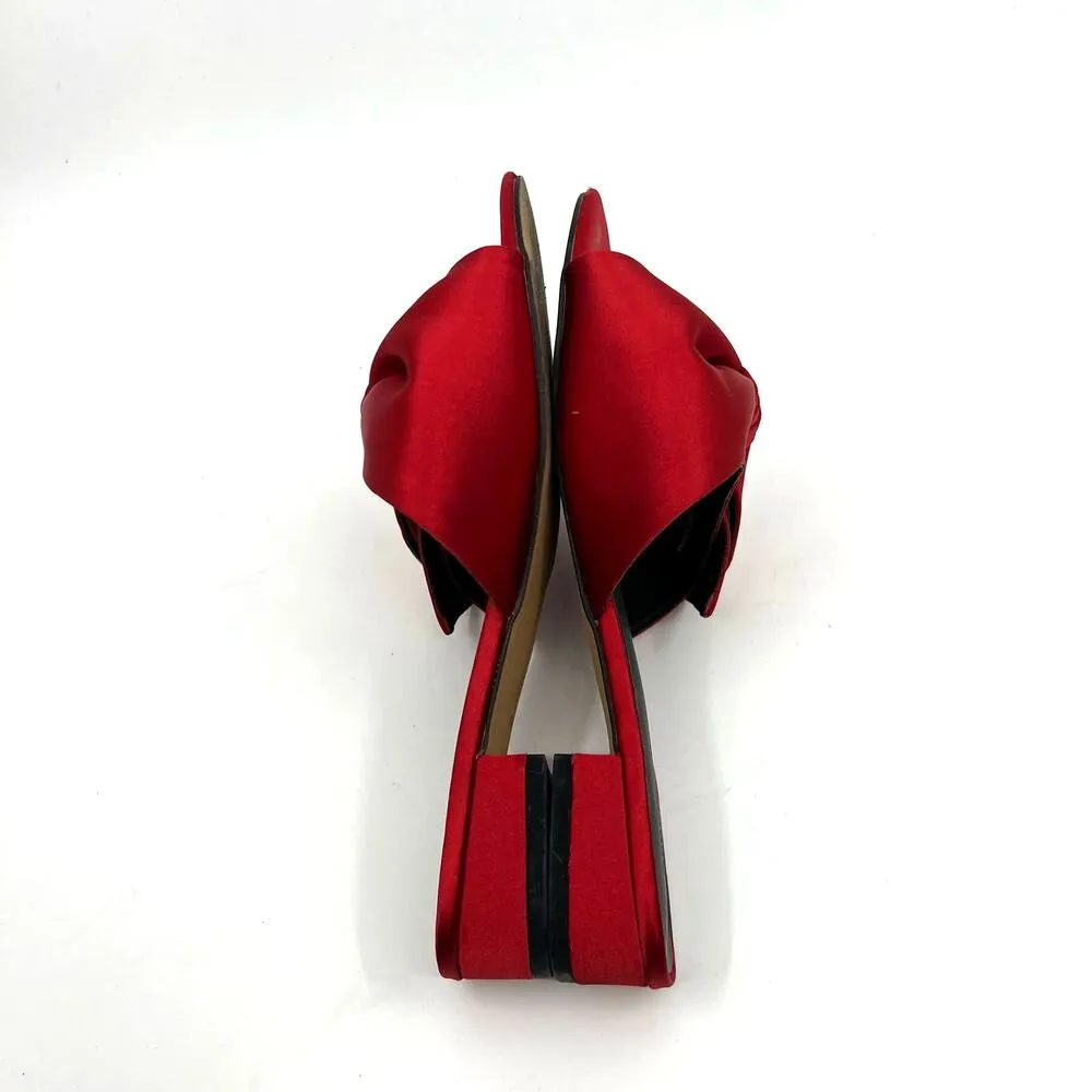 Rebecca Minkoff Calista Red Bow Satin Sandals Women's 5.5 US - Image 7