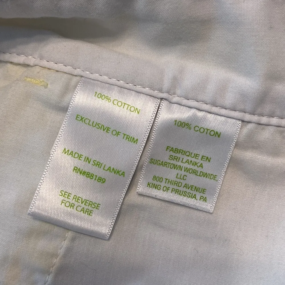 Lilly Pulitzer Women’s Shorts size 14 please see all photos color gold/white - Image 7