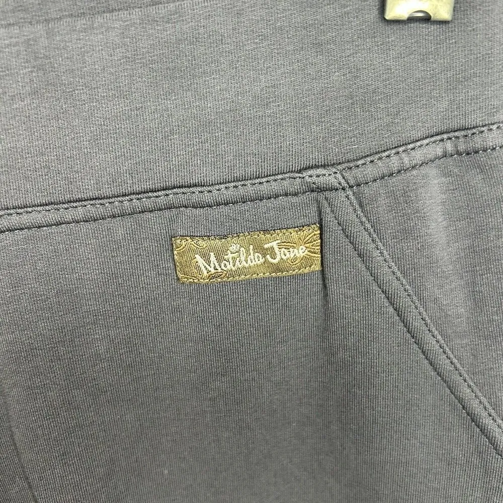 Matilda Jane Women's Gray Cul-de-Sac Sandy Pants Pull-on Leggings Sz M (26x27) - Image 4