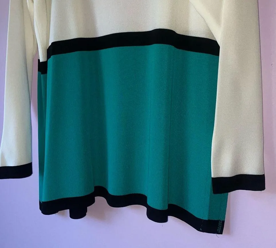 Misook 2X Colorblock Cardigan Knit Sweater Jacket Quiet Luxury Old Money - Image 8