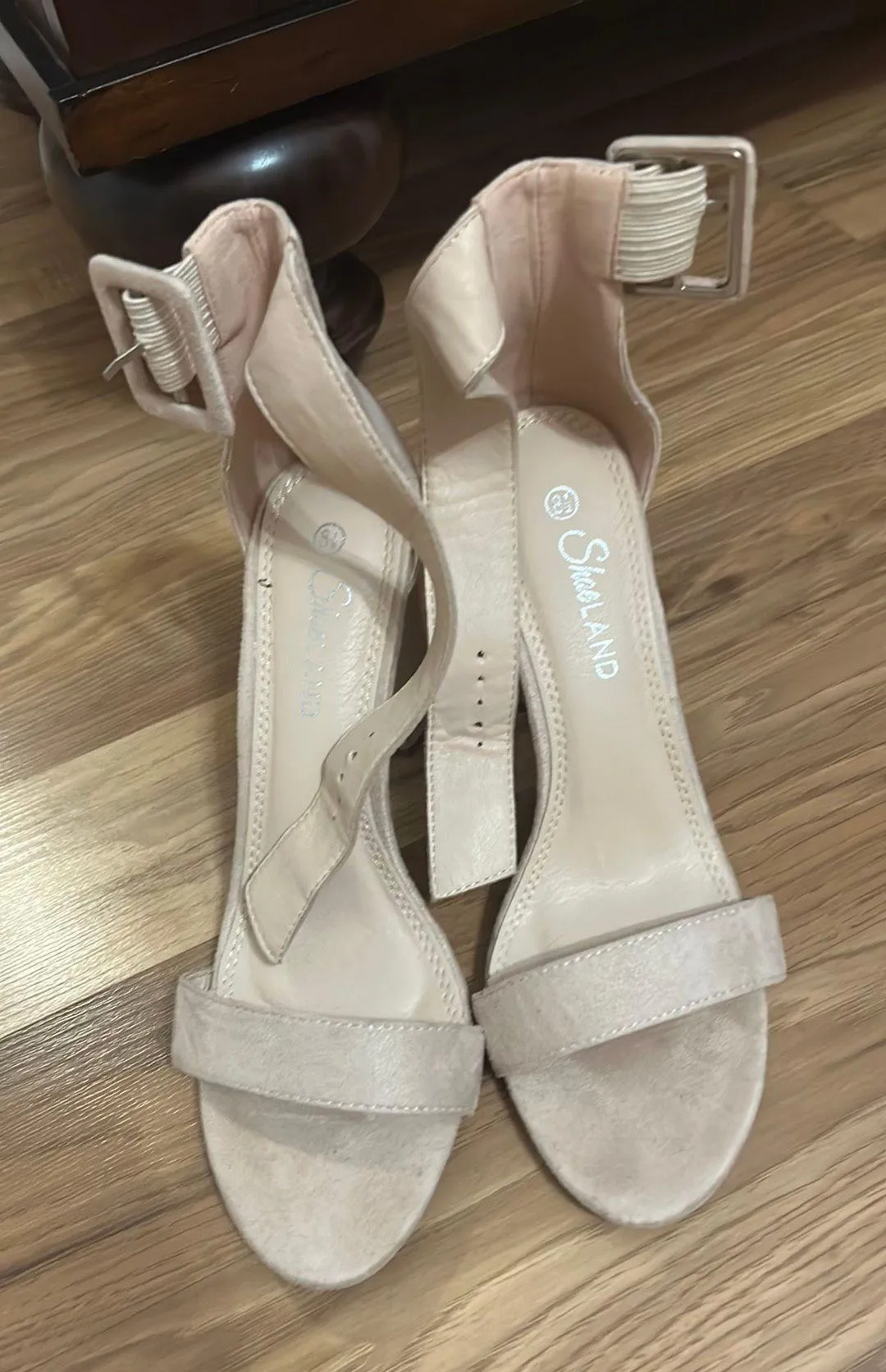 Nude Suede Heels Tan Size 8.5 - Image 4