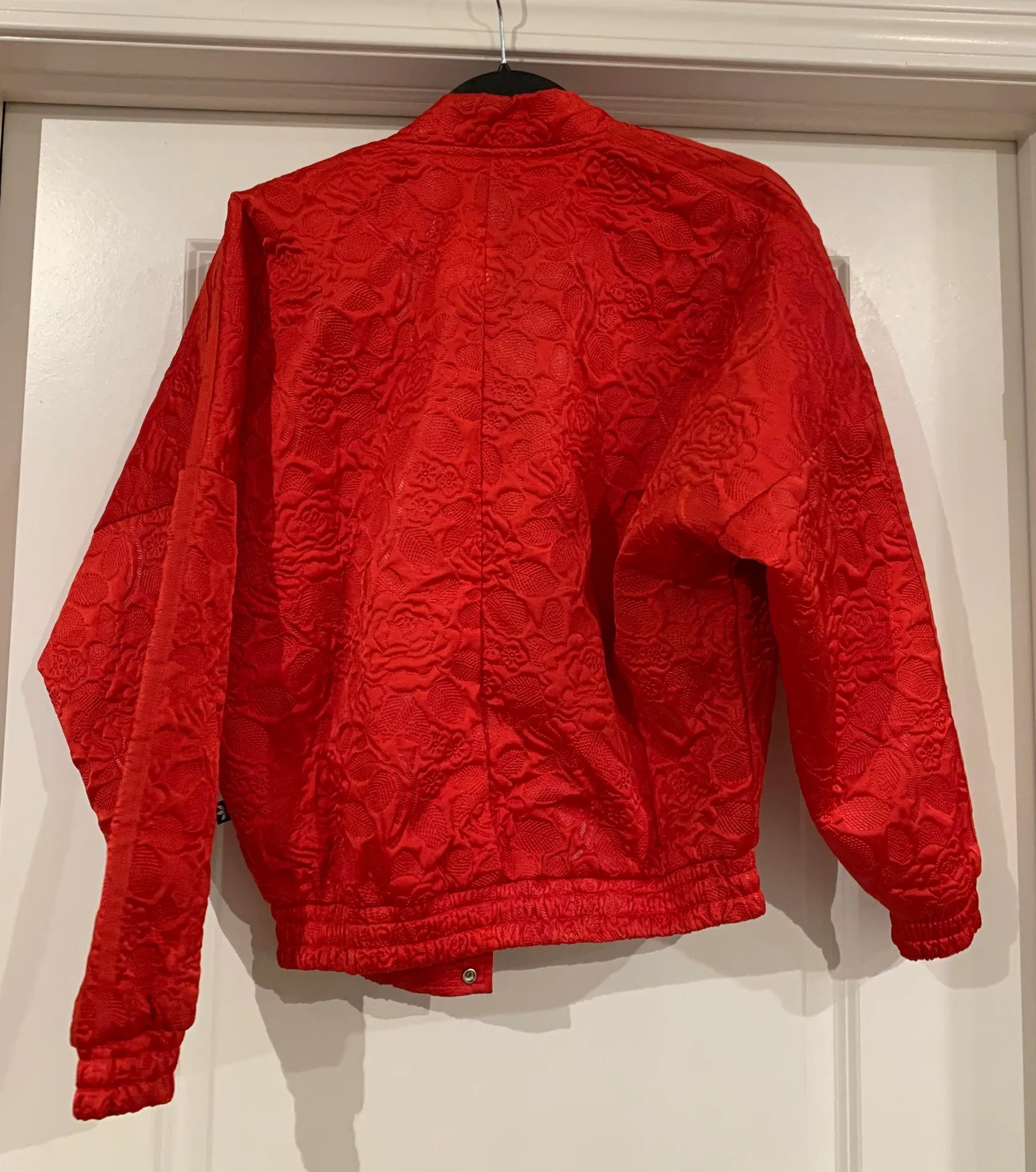 Adidas red floral  jacket - Image 2
