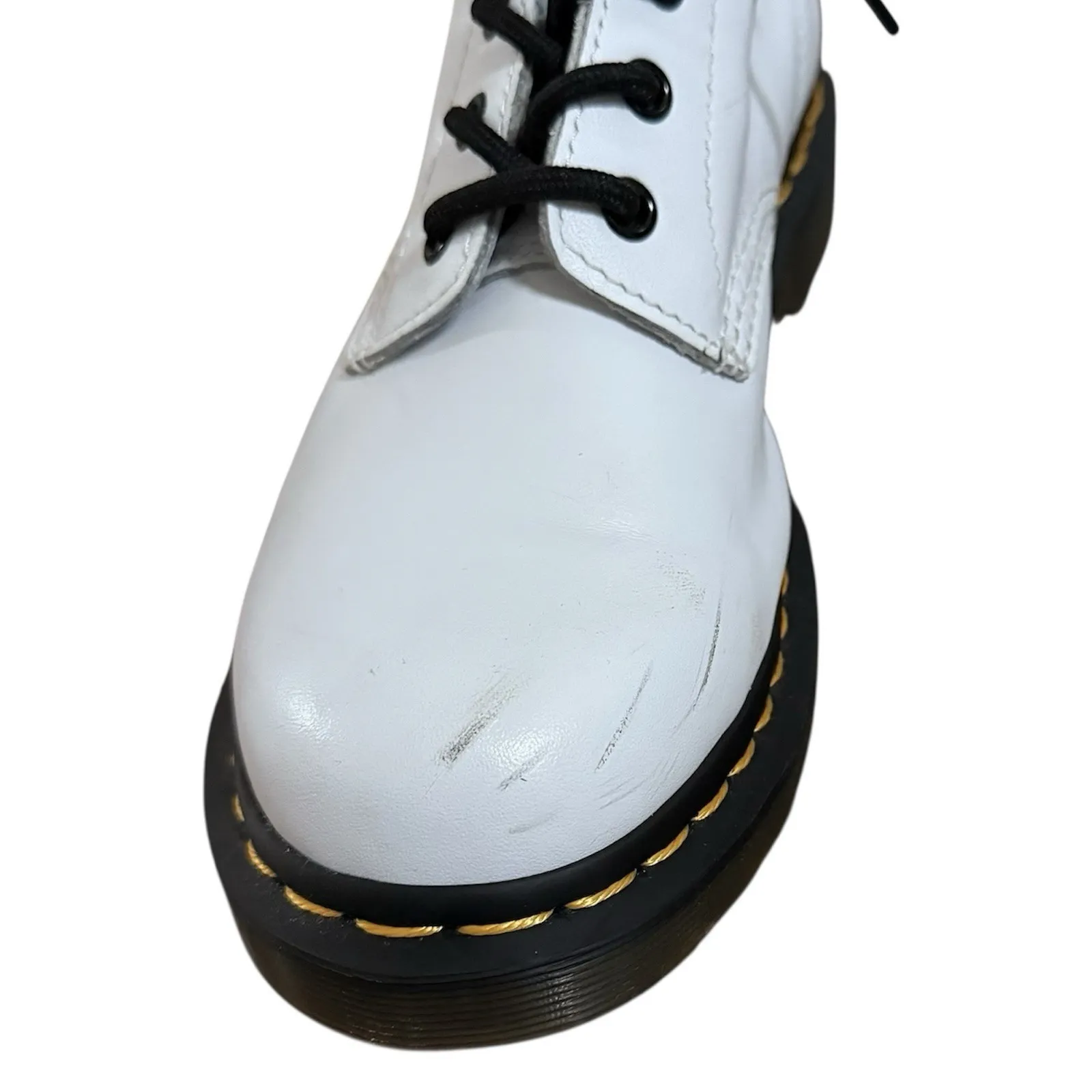Dr Martens The Original 1460 Boots Womens Size 8 White 8 Hole‎ Shoes - Image 7