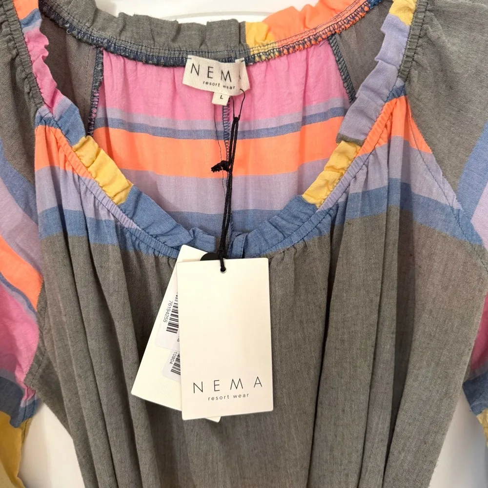 NEMA Marise maxi dress, made in Greece, size L, NWT Blue Size L - Image 7