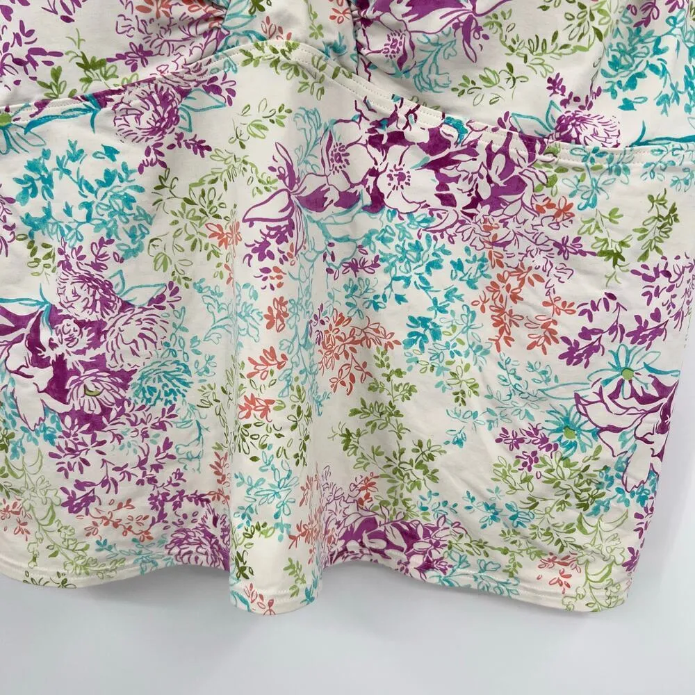 LANDS’ END Tankini Top Swimsuit Underwire Bra Cup Floral Padded Pink Green 22W - Image 5