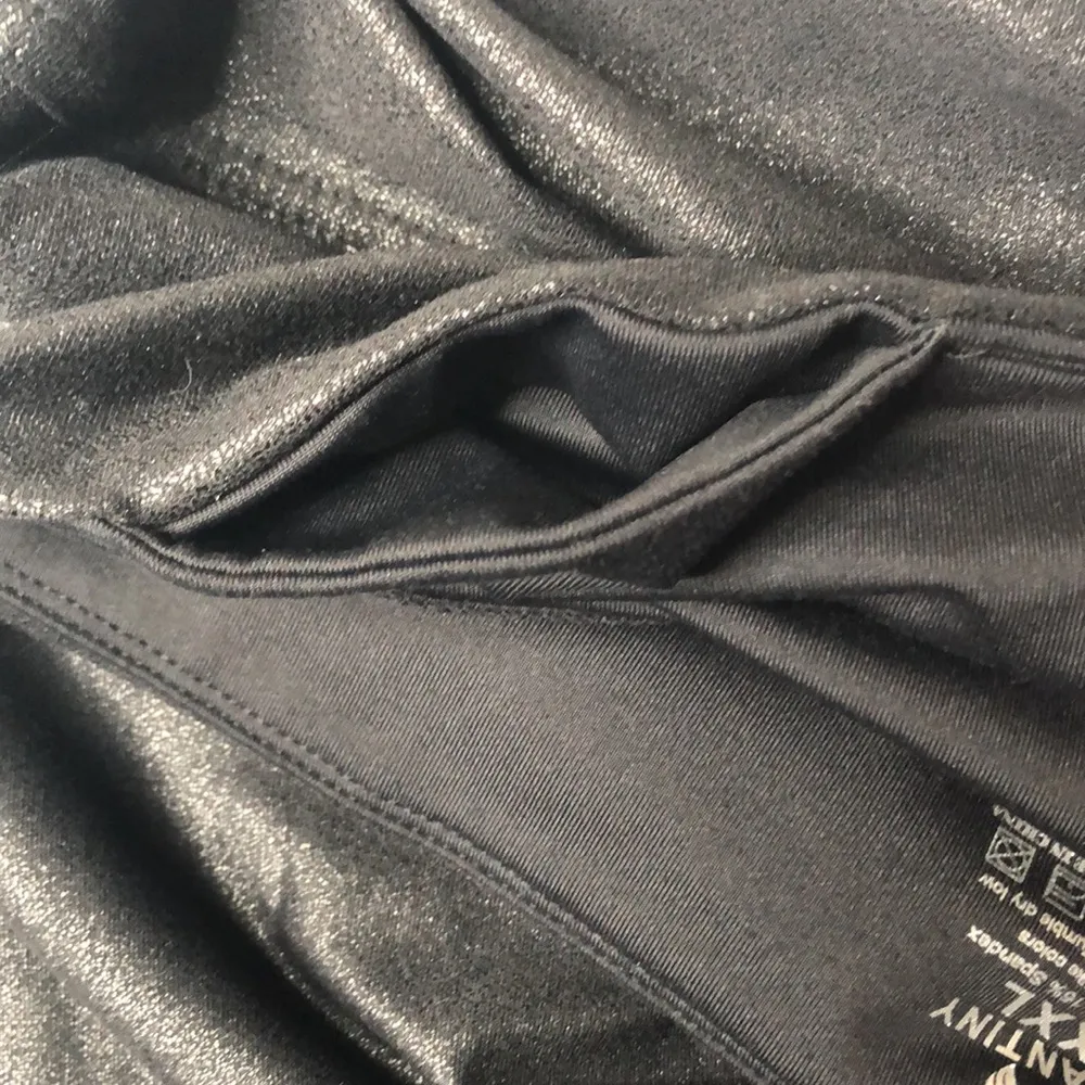 SANTINY Women's Faux Leather Leggings Pants Stretch High Waisted Tights Black Size XXL - Image 6