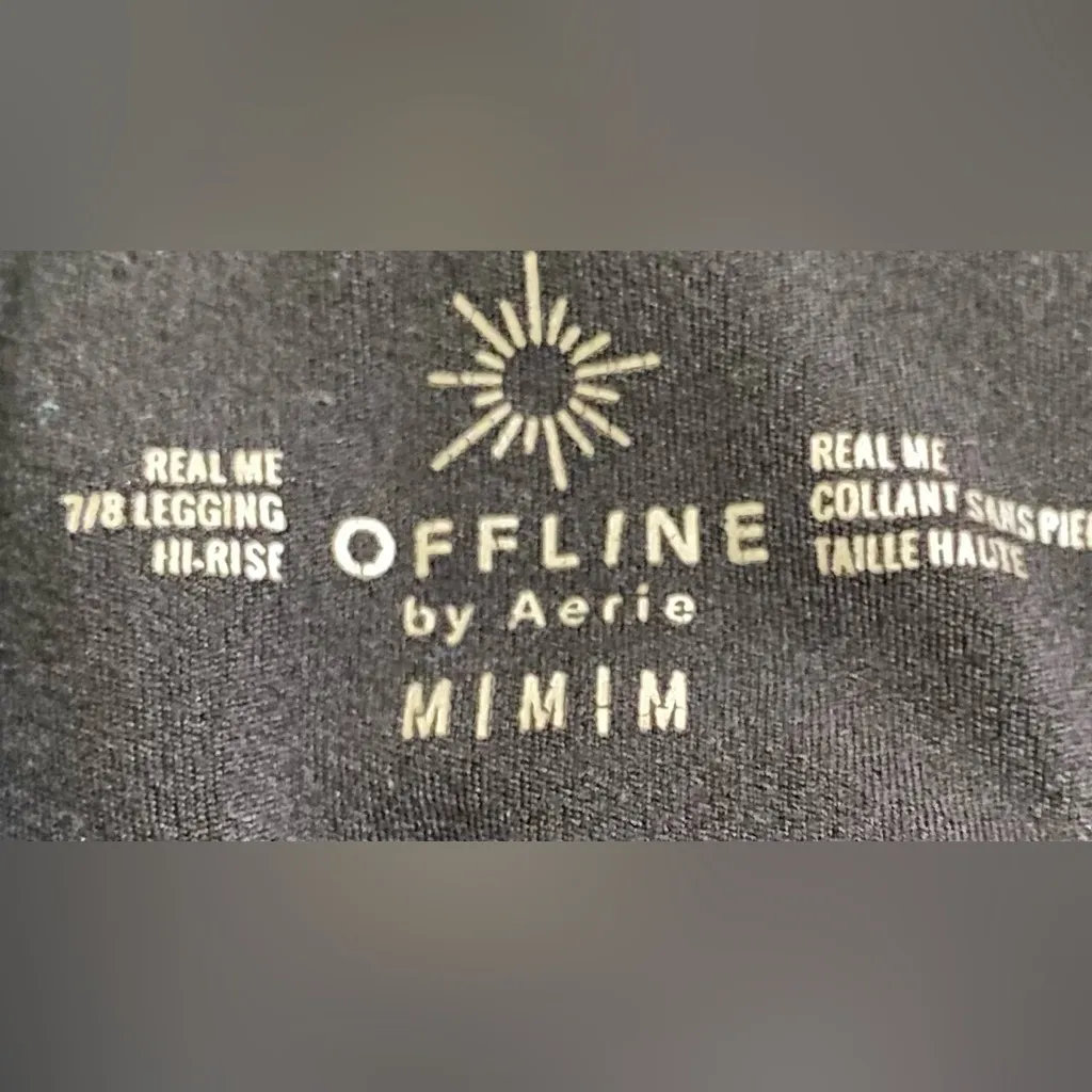 Offline by Aerie Women’s Sz M Real Me True Black‎ 7/8 High Rise Leggings - Image 7