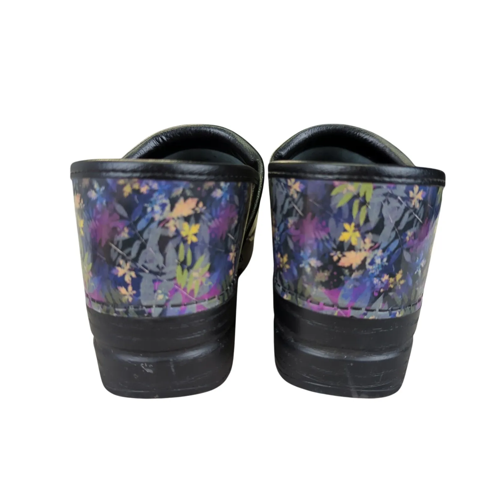 Dansko Professional Clogs 12 42 Night Bloom Floral Leather Comfort Slip On Shoes - Image 6