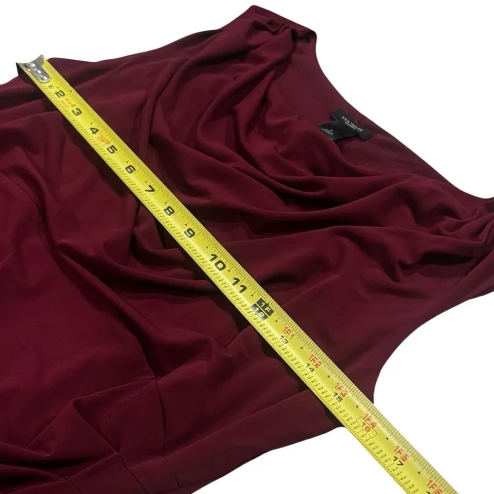 NEW Ann Taylor Wine Red Mini Dress Careerwear Office Siren Chic Capsule Size 8 - Image 8