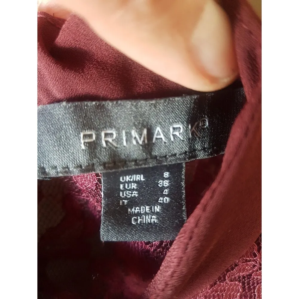 Primark Blouse Sz 4 Victorian Inspired  Lace Long Sleeve Romantic Evening Date - Image 10