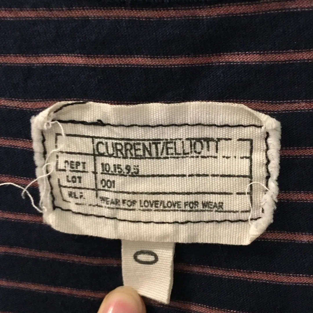 Current Elliott Navy Striped Jersey T-Shirt Dress - Image 9