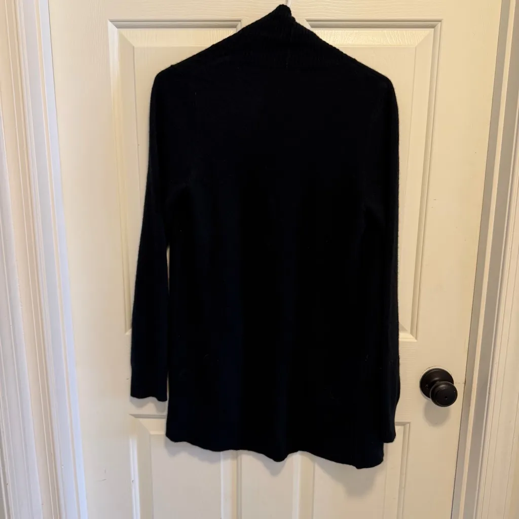 Quince  Mongolian Cashmere Open Cardigan Sweater Black Size Medium - Image 3