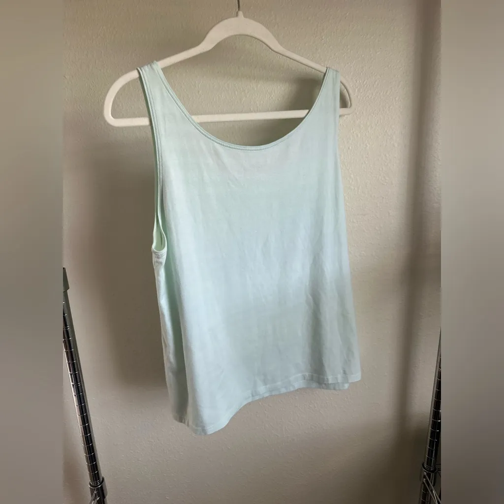 EILEEN FISHER  LIGHT MINT GREEN TANK TOP. - Image 2