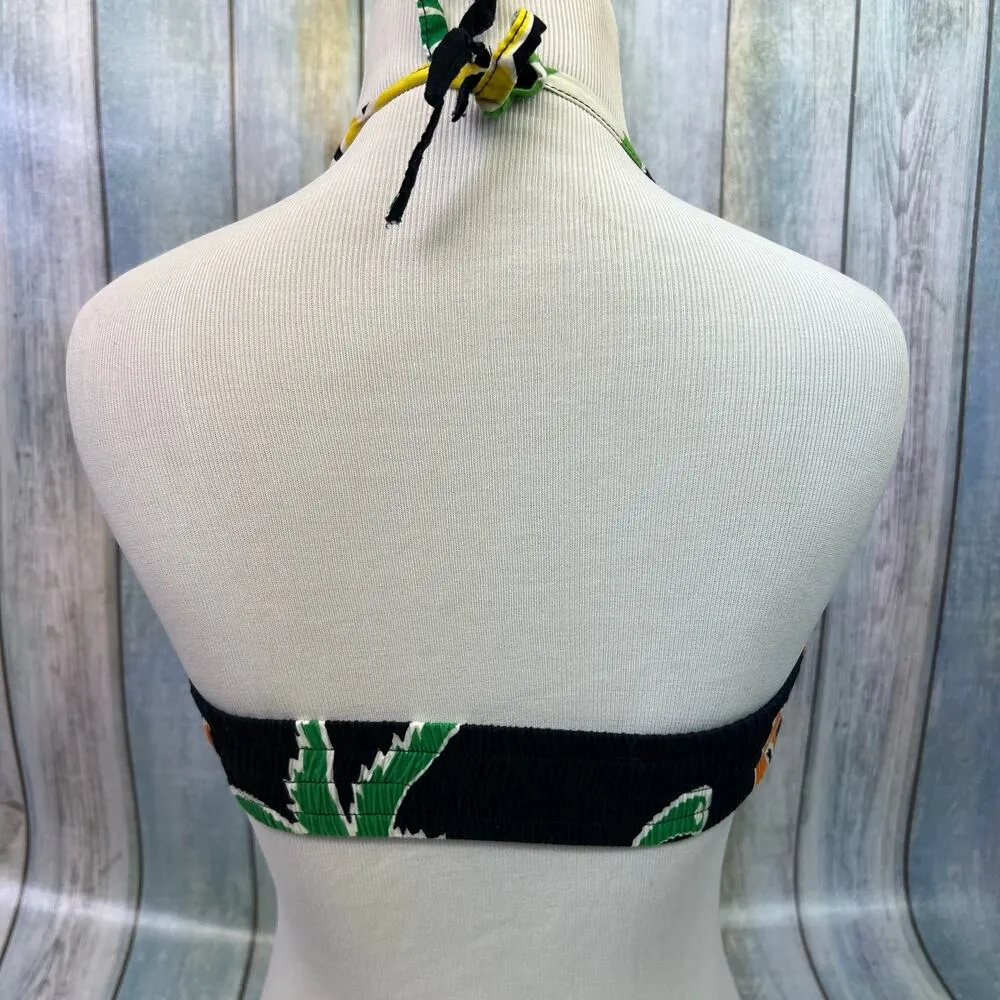 California Naturals Vintage 90s Tube Top Tank Hawaiian Tropical Beach Size XS Black - Image 5
