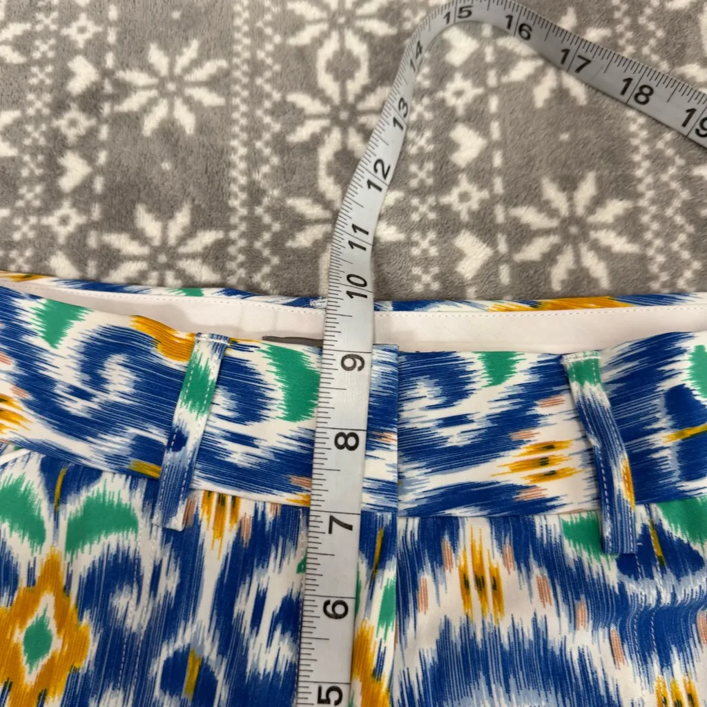 Peter Millar Wicking Pants Women's 6 Cropped Golf Cotton Blend Blue White - Image 11