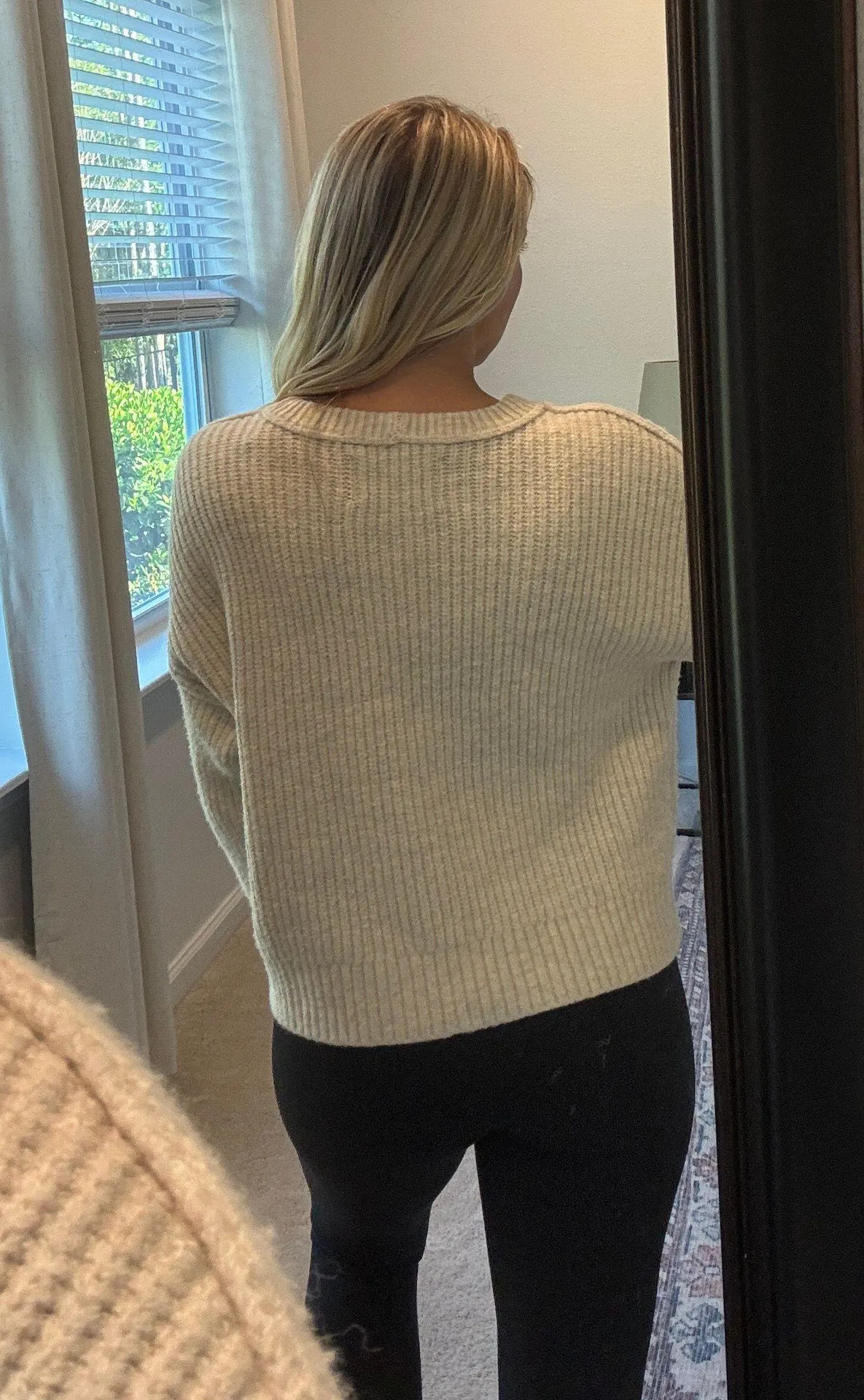 Outfitters Cream Knit Sweater - Image 3