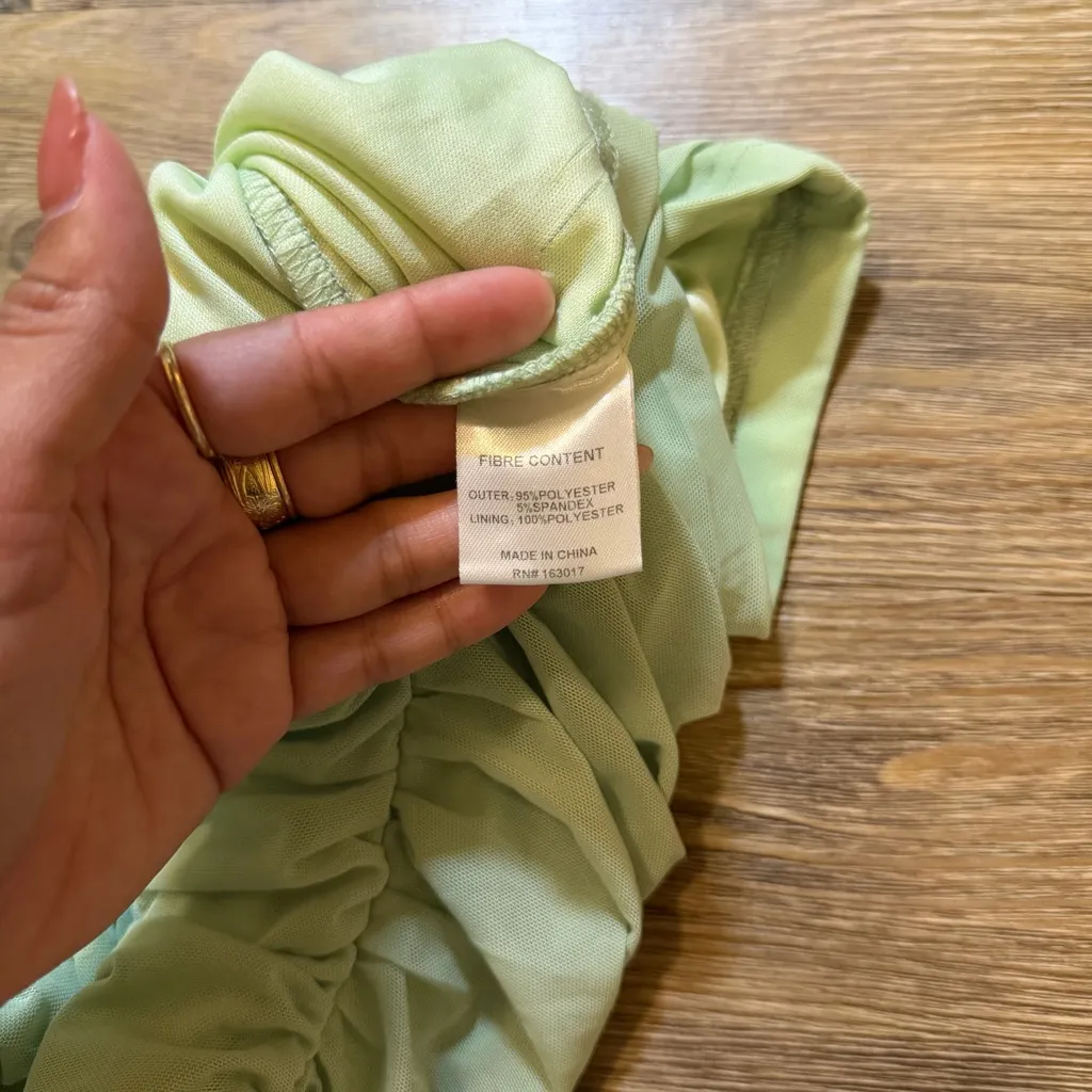 Princess Polly Strapless Ruched Bodycon Green Dress - Image 13