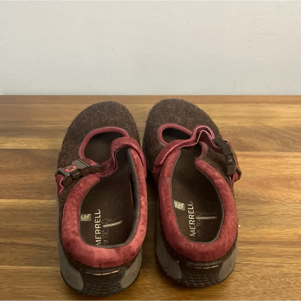Merrell Women's Encore Wool Shoes women’s 6 Mary Jane burgundy  QForm Ortholite - Image 3