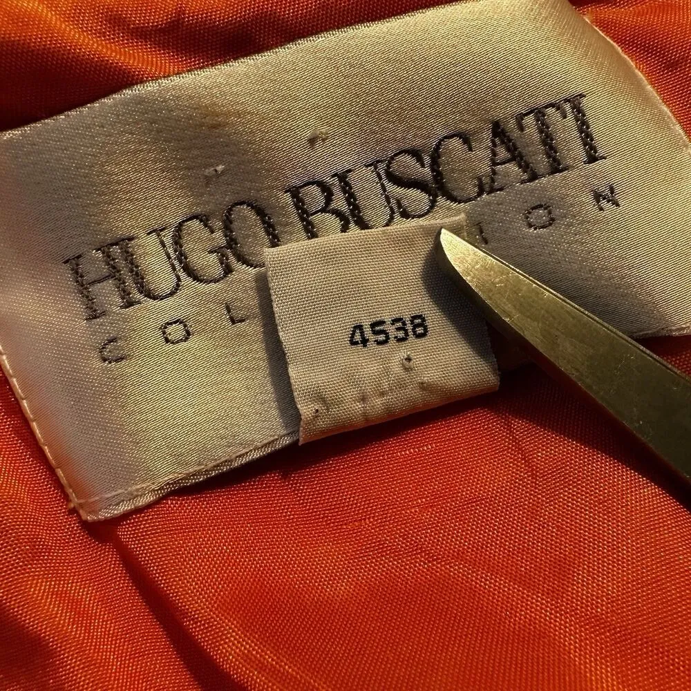 Hugo Buscati Silk Vibrant Orange Designer Luxe Sleeveless Mini Sheath Dress Sz 4 - Image 8