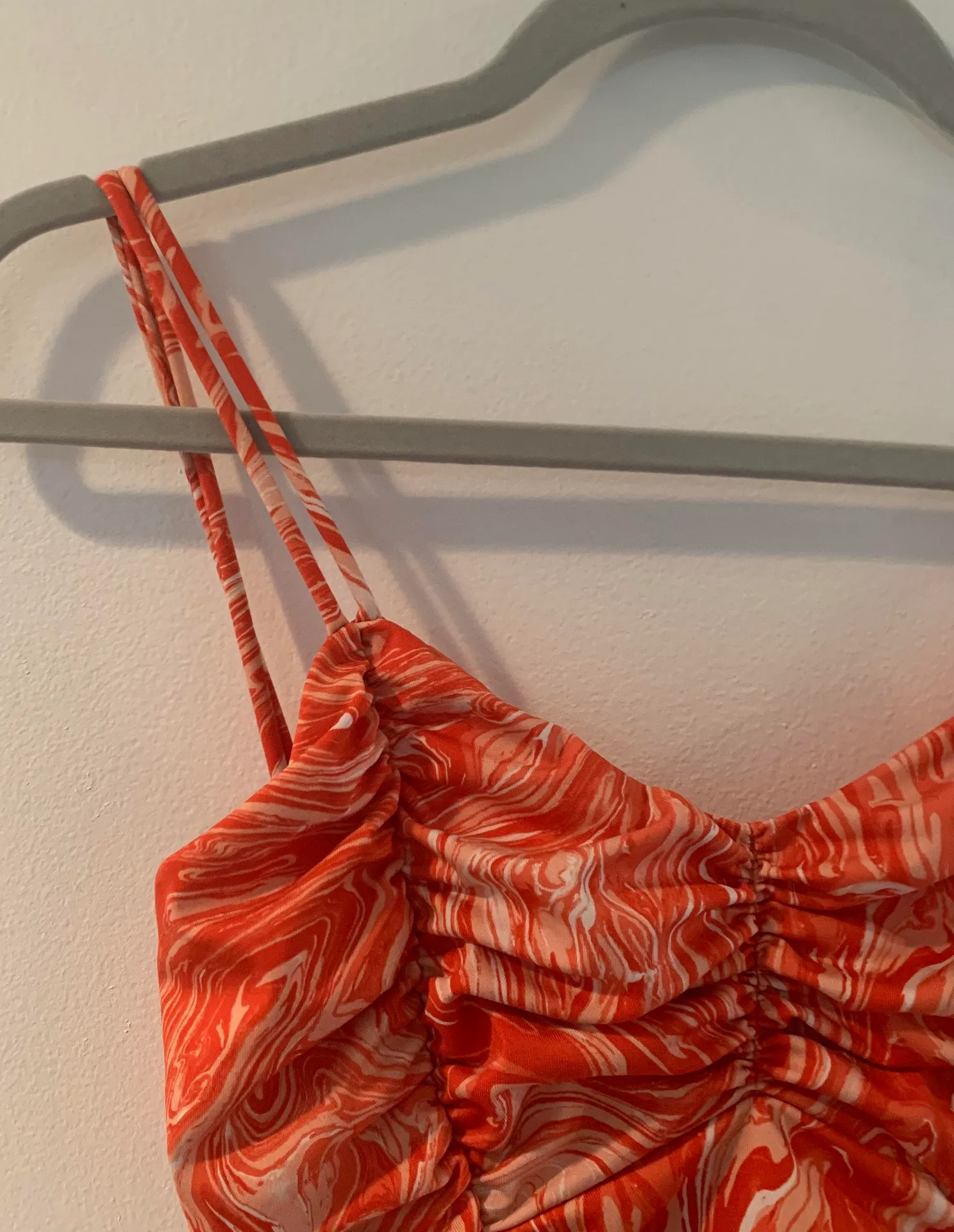 Michael Kors Orange Marble Printed One Piece - Image 3