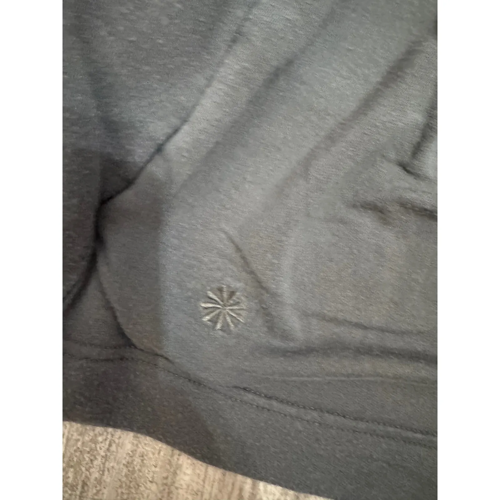 Athleta Pranayama Wrap Gray Cardigan Sweater Open Front Pockets Size Medium - Image 7