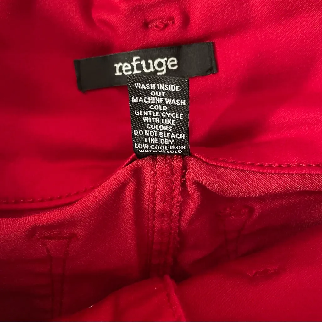 Charlotte Russe Refuge Dark Red 3-Button High Rise Skinny Jeans Size 2 EUC - Image 4