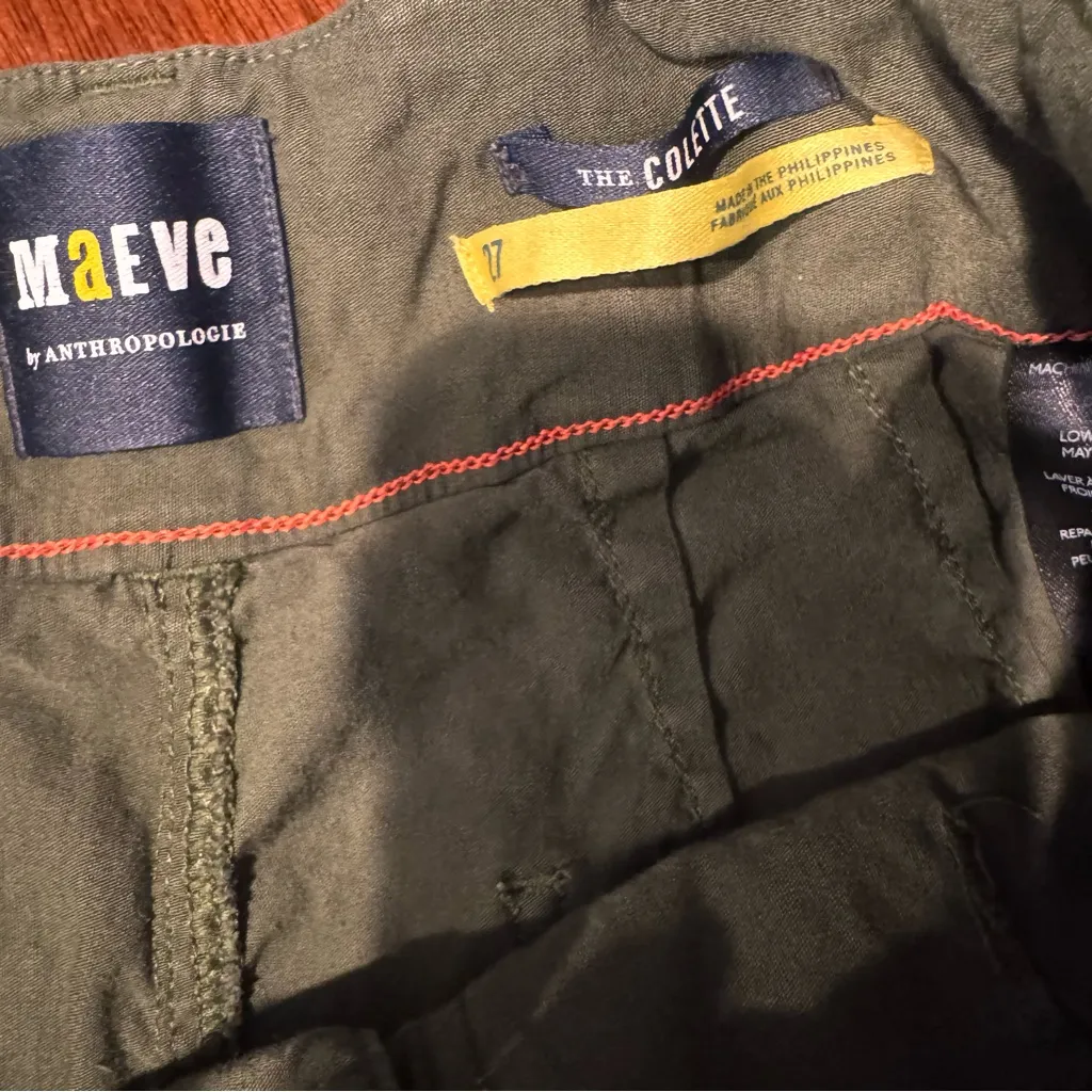 Anthropologie Maeve Colette Wide Leg High Rise Pants Green - Image 7