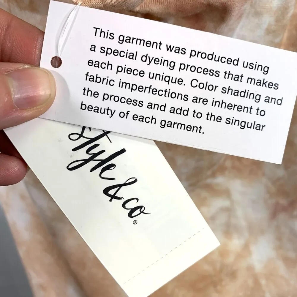 Style and Co Womens T Shirt Top Tie Dye Capped Sleeve Pullover Lightweight Small - Image 10