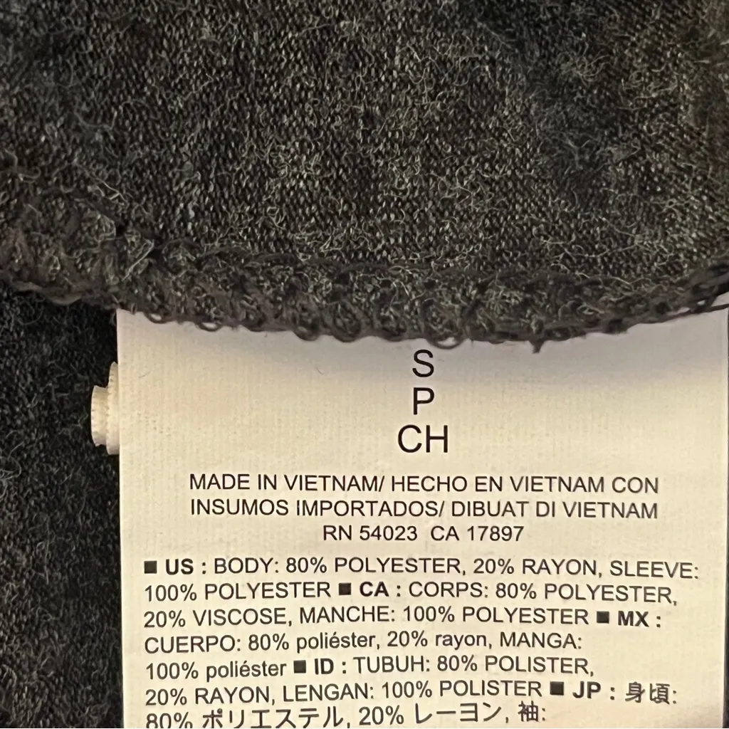 Old Navy Dark Gray Lace Sleeve Long Sleeve Top - Image 8