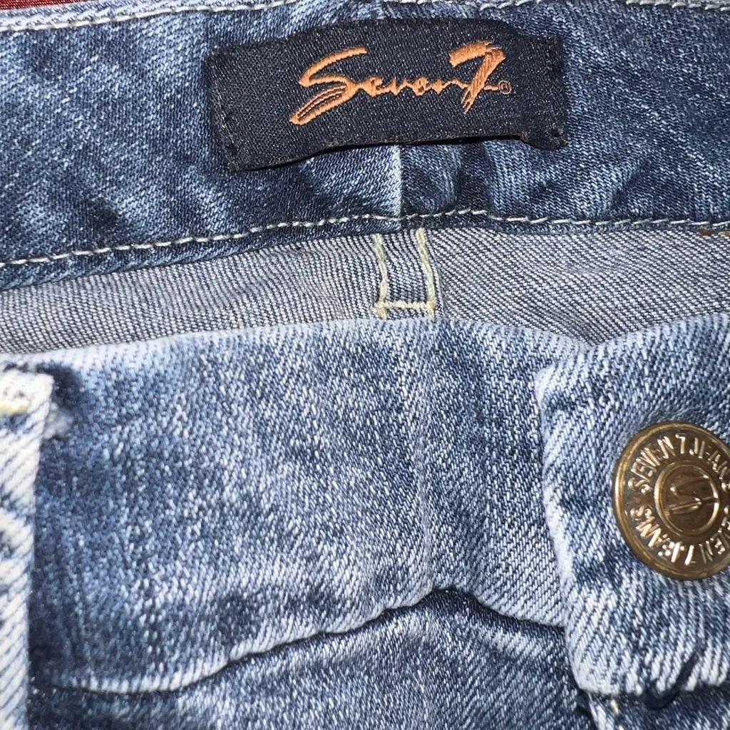 Seven7 Faded Blue Denim Jeans - Image 6