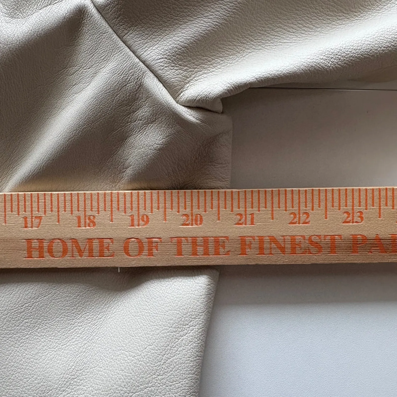 Wilson Leather Beige Genuine Leather Button Front Jacket Coat Women's L Size L - Image 8