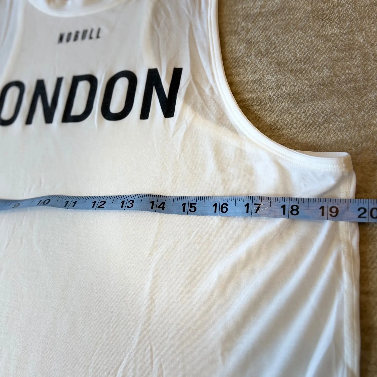 NWT‎ NOBULL London White Sleeveless Tank Top Limited Edition  Women's Size L - Image 5
