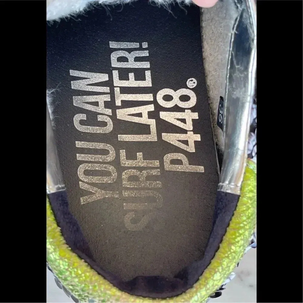 P448  John Sequin Sneakers size 6 - Image 12