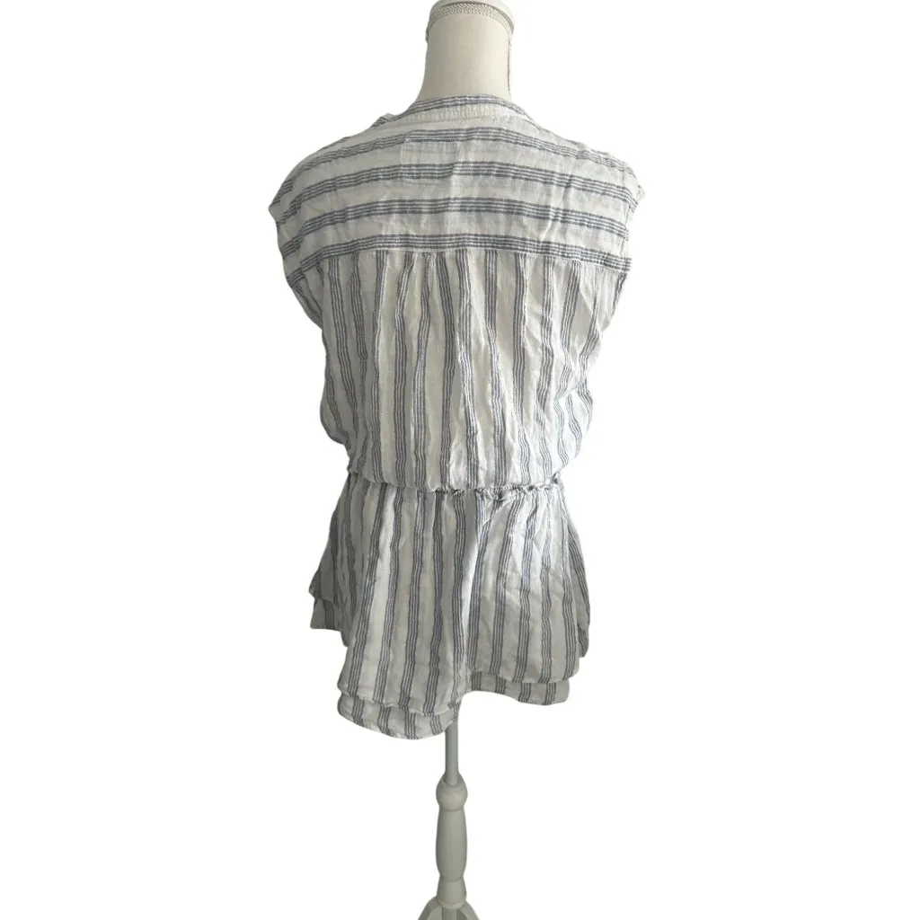 RAILS White Blue Striped Drop Waist Dress Size Medium - Image 2