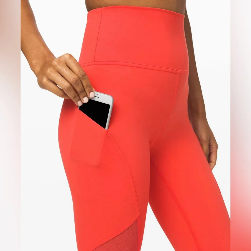 LULULEMON Mastered Motion High-Rise Tight Legging  28" in Thermal Red Size 4 - Image 5