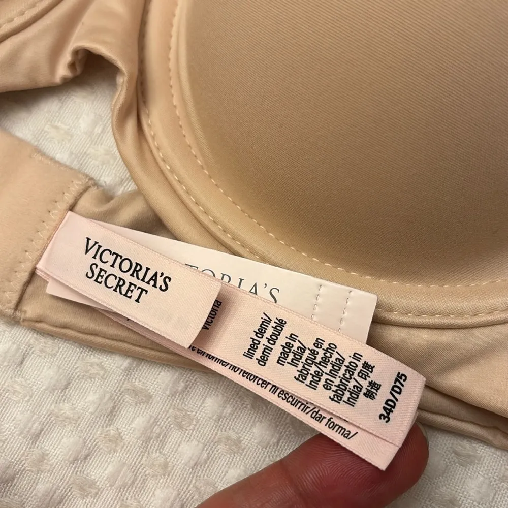 NEW! $50 VICTORIA’S SECRET 34D Lightly Lined Demi Bra BEIGE Padded Underwire - Image 15
