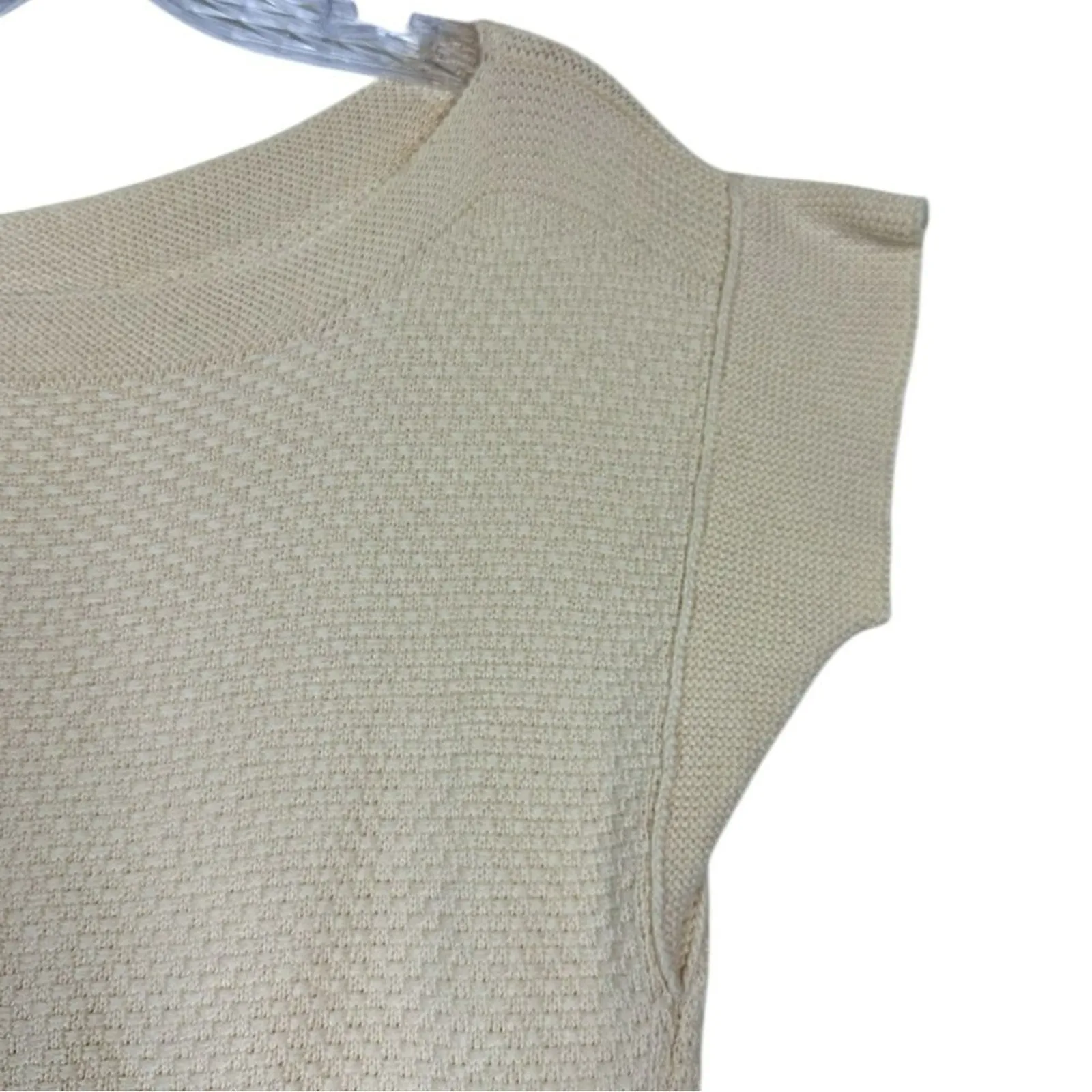 Callahan Elora Top Sweater Boatneck Knit Cream Womens sz S preppy old money - Image 10
