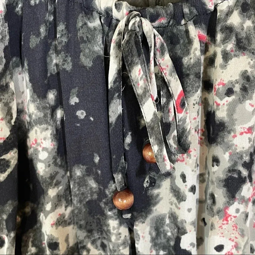 Anthropologie Kimchi Blue Petal Sleeve Floral Dress Size XS - Image 3