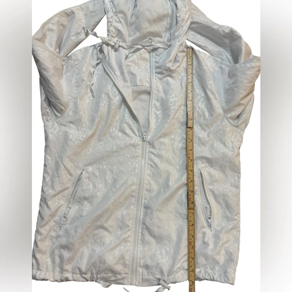 Zyia Leopard Animal Print Full Zip Windbreaker Bomber Jacket in White Size Small - Image 8
