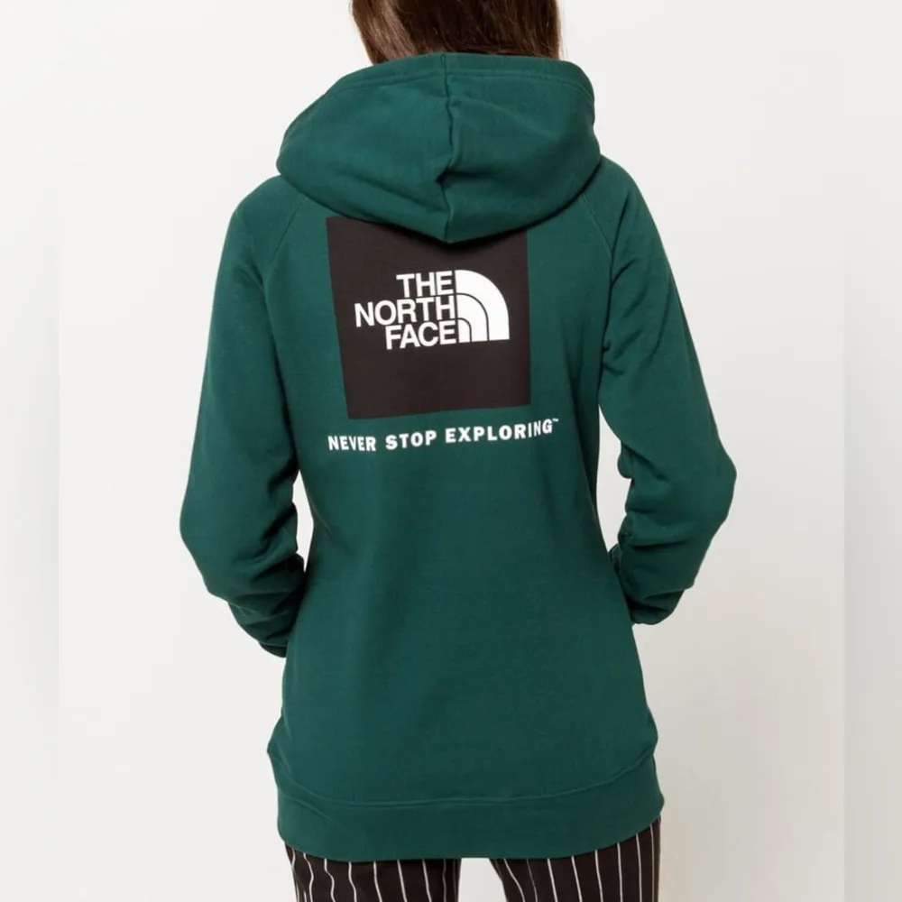 The North Face Sz M Womens Red Box Pine Never Stop Exploring Green Fleece Hoodie - Image 6